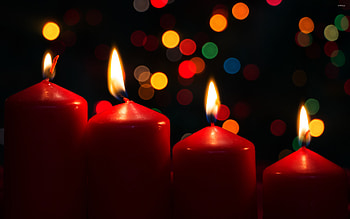 Burning Advent candles HD wallpaper