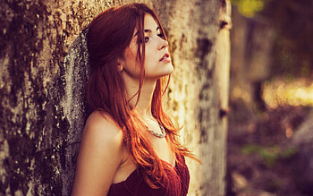 Red Head Girl, graphy, girls HD wallpaper