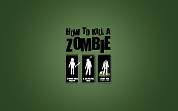 How to kill a zombie!, zombie, green HD wallpaper