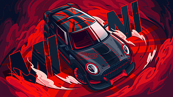 Mini Cooper , mini-cooper, cars, artwork, artist, behance HD wallpaper