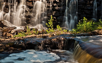 Nature, Rivers, Mountains, Waterfall, Foam HD wallpaper