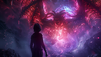 Dragon Universe, dragon, universe, AI Art HD wallpaper