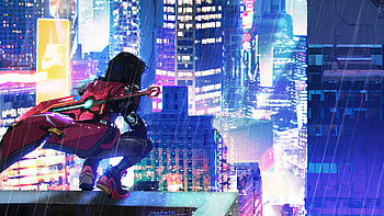 Cyberpunk Red Woman, artist, artwork, cyberpunk HD wallpaper