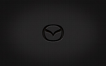 Mazda carbon logo, , grunge art, carbon background, creative, Mazda black logo, cars brands, Mazda logo, Mazda HD wallpaper