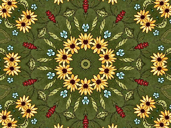 Kaleidoscope of Yellow Daisies, white, flowers, kaleidoscope, daisy HD wallpaper
