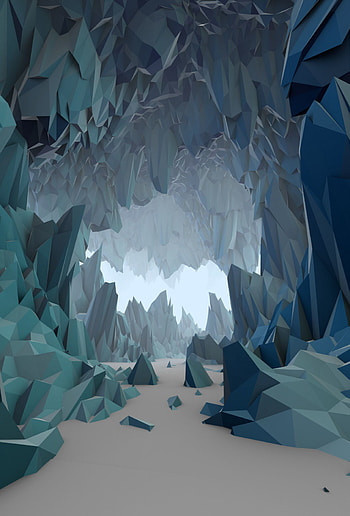 Art, Mountains, Sand, 3D, Polygon, Low Poly HD phone wallpaper