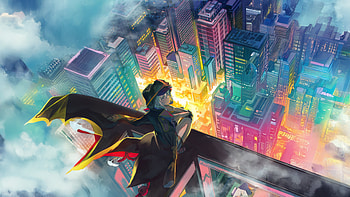 Watching Over The City, artist, artwork, art, digital-art, pixiv HD wallpaper