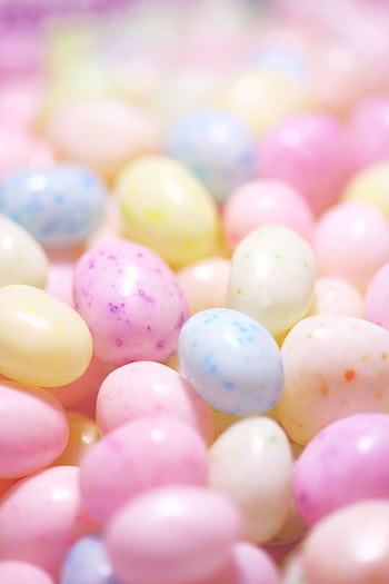 Vibrant pastel candy eggs perfect for Easter-themed designs and decorations. HD phone wallpaper