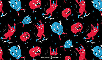 Pattern, blue, halloween, black, red, texture, vexels, demon HD wallpaper