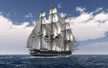 Transport, Landscape, Ships, Sea HD wallpaper