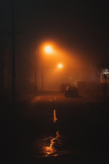 Night, Dark, Shine, Light, Fog, Darkness, Street HD phone wallpaper