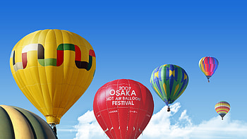 Hot Air Balloon, Sky, Clouds HD wallpaper