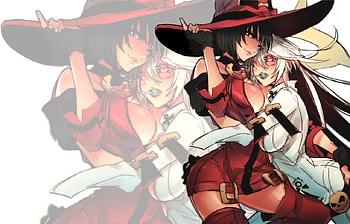 Jack-o and I-no xrd, Yuri, Anime girl, Guilty gear, Video games, Couple HD wallpaper