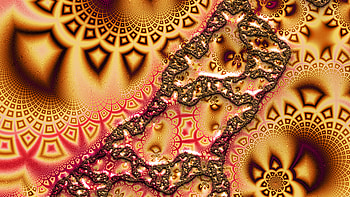 Trippy Psychedelic Fractal, trippy, psychedelic, aesthetic, orange (Color), Abstract, fractal HD wallpaper