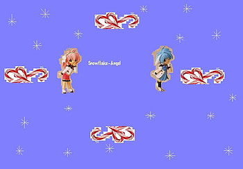 Snowflake~Angel, mint, snowflakes, anime, milfe, special figures, candy canes HD wallpaper