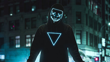 I Got What I Want , mask, hoodie, anonymus, neon, graphy HD wallpaper