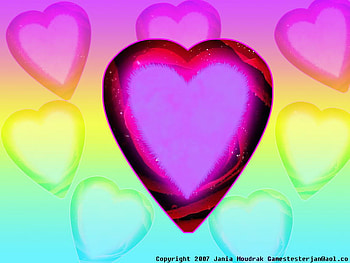 Heart , blue, pink, heart, red HD wallpaper