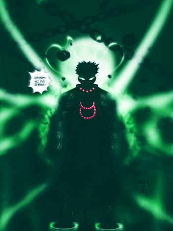 Gyomei himejima, art, green HD phone wallpaper