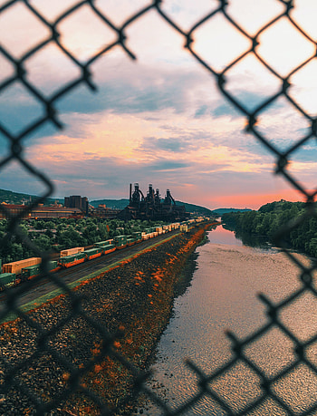 Nature, Rivers, Plant, Grid, Railway, Factory HD phone wallpaper