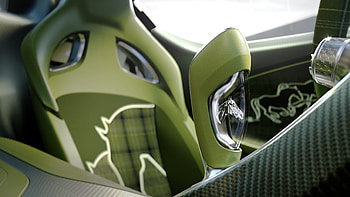Bugatti Brouillard — Carbon & Green Interior, Vehicle HD wallpaper