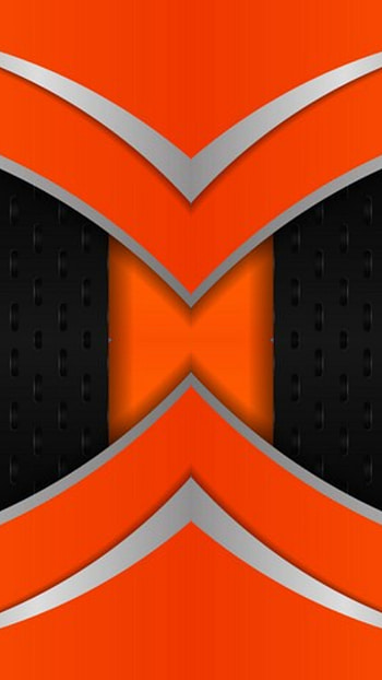 material design neon, orange, tech, 3d, modern, shapes, texture, geometric, pattern, gamer, abstract HD phone wallpaper