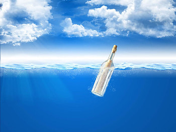 Mesage, nature, ocean HD wallpaper