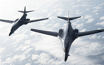Rockwell B-1 Lancer, Strategic Bomber, United States Air Force, B-1B, NATO, American Bomber, Military Aircraft, Bombers in the Sky, USAF HD wallpaper