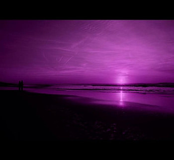 PURPLE SUNSET, purple, sky, ocean, sunset HD wallpaper