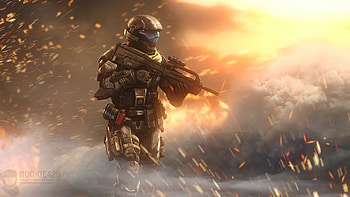 Incendiary Halo , halo, games, deviantart HD wallpaper