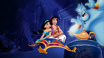 Monkey Abu, Aladdin and Jasmine, Flying carpet, Disney cartoons HD wallpaper