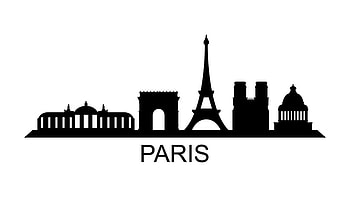 Paris Skyline, Travels, White Background, France HD wallpaper