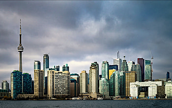 Toronto Skyline, cityscape, skyscrapers, canada, toronto HD wallpaper