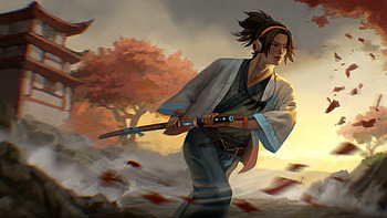 Epic Fantasy Samurai : Warrior of Autumn Shadows, fantasy, samurai HD wallpaper