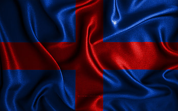 Mataro flag, , silk wavy flags, spanish cities, Day of Mataro, Flag of Mataro, fabric flags, 3D art, Mataro, cities of Spain, Mataro 3D flag HD wallpaper