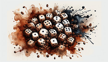 Exploding Dice Art, dice, coffee, watercolor, Abstract, video game HD wallpaper