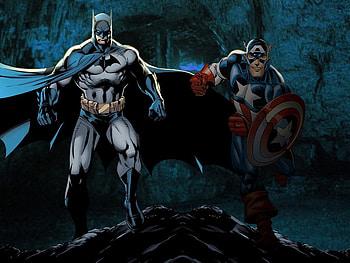 Joining forces, anime, dc comic, supers, wall, marvel HD wallpaper
