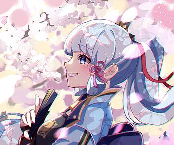 Kamisato Ayaka, Kamisato Ayaka (Genshin Impact), video game, Genshin Impact HD wallpaper