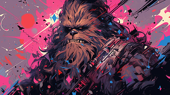 Vibrant Chewbacca Pop Art - Star Wars, Chewbacca, pop art, Comic, Star Wars HD wallpaper