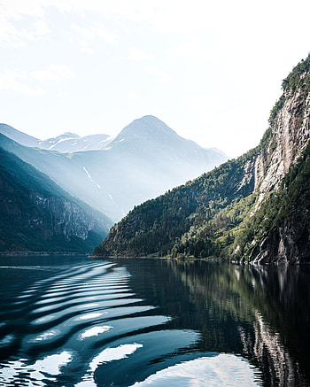 Lake, nature, mountains, beautiful nature HD phone wallpaper