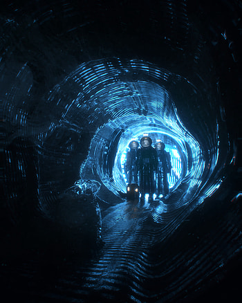 Art, Dark, Shine, Light, Cave, Entrance, Aliens HD phone wallpaper