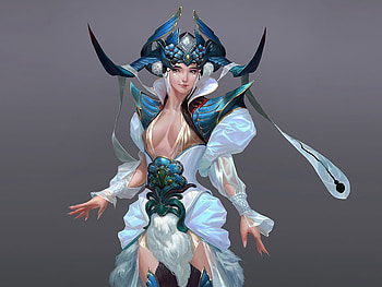 Fantasy girl, blue, girl, fantasy, yumianjing, robin ruan HD wallpaper