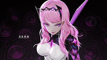 Selena Pink Devil , pink, sword, artist, artwork, digital-art HD wallpaper