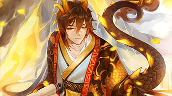 Rex Lapis Zhongli Genshin Impact HD wallpaper
