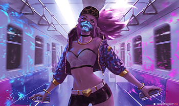 KDA, Akali, lol, art HD wallpaper