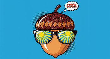 Acorn, Sunglasses, Cartoon HD wallpaper