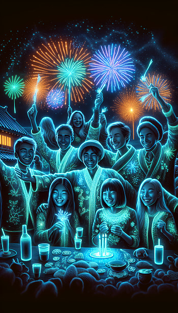 Festive New Year's Eve Celebration, celebration, fireworks, party, friends HD phone wallpaper