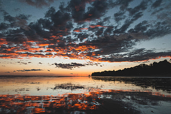 Nature, Twilight, Clouds, Lake, Reflection, Dusk HD wallpaper