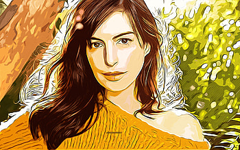 Anne Hathaway, , vector art, Anne Hathaway drawing, creative art, Anne Hathaway art, vector drawing, Anne Hathaway portrait HD wallpaper