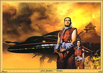undone, spaceship, prisoner, woman, man HD wallpaper