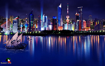 Landscape, Cities, Sea, Night HD wallpaper